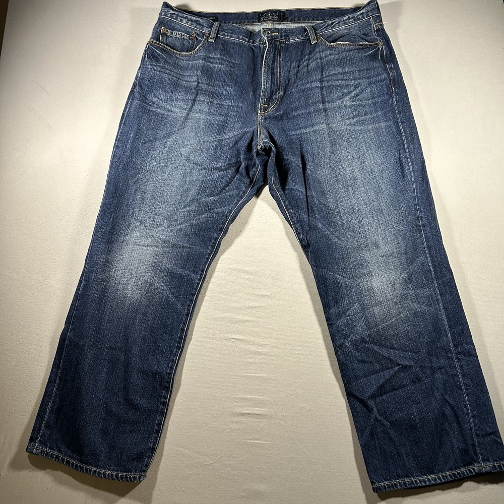 Lucky Brand 181 Relaxed Straight Jeans Mens 42x30 Dark Wash Denim